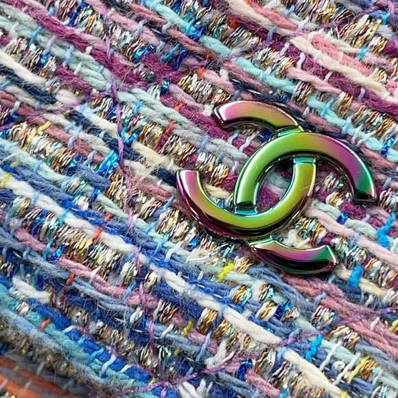CHANEL Chain wallet Tweed Multicolor - Picture 6 of 16
